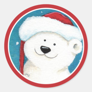 Etiquetas do selo do envelope do urso polar do