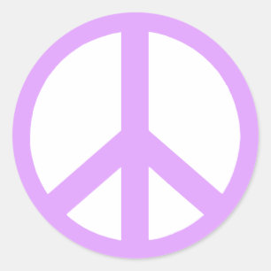 Etiquetas do sinal de paz do Lilac