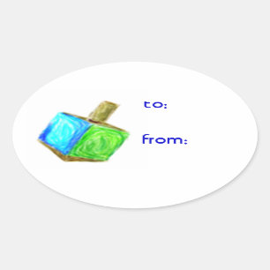 Etiquetas do Tag do presente de Hanukkah Dreidel