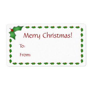 Etiquetas do Tag do presente do Natal