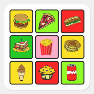 Etiquetas do toxicómano do fast food