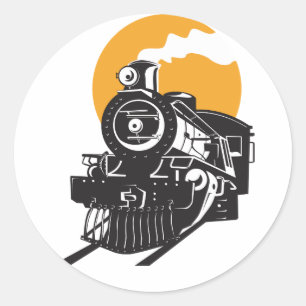 Etiquetas do trem do vapor