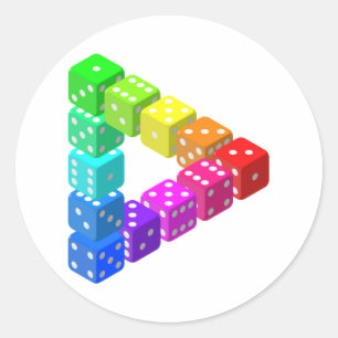 Etiquetas do triângulo dos dados