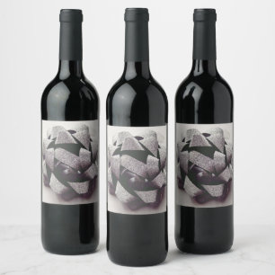 Etiquetas do vinho do brilho da prata do arco