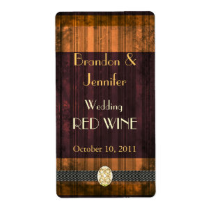 Etiquetas do vinho do casamento outono mini