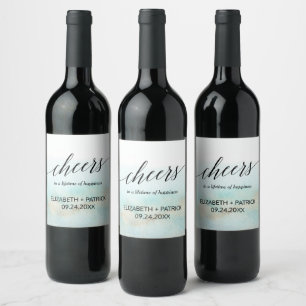 Etiquetas do vinho dos elogios da praia da