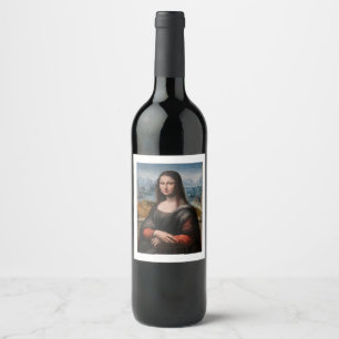 Etiquetas do vinho ou do champanhe de Mona Lisa