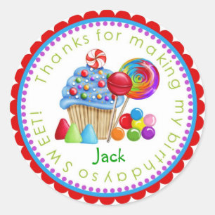 Etiquetas doces do pirulito do cupcake da terra