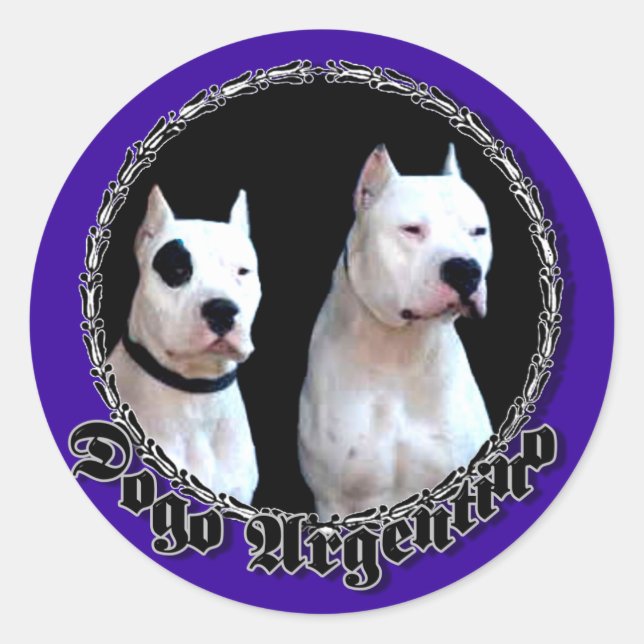 Etiquetas Dogo Argentino (Frente)