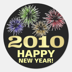 Etiquetas dos 2010 felizes anos novos