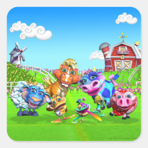 Etiquetas dos animais de fazenda de GiggleBellie