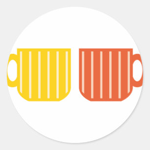 Etiquetas dos copos de café
