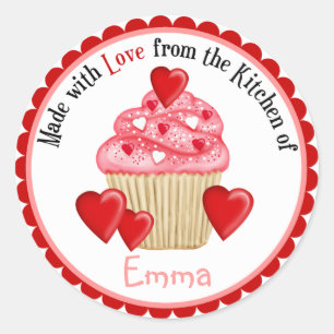 Etiquetas dos cupcakes de DayHeart dos namorados