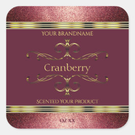 Etiquetas Douradas de produto com bordas brilhante