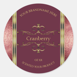 Etiquetas Douradas de produto com bordas brilhante