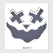 Etiquetas e adesivos de rosto de Dia das Bruxas