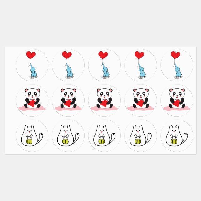 etiquetas e autocolantes bonitos para crianças (Folha)