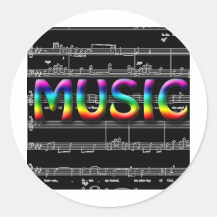 Etiquetas e cartões da música do divertimento