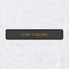 Etiquetas Elegant Script Monogram Black & Gold