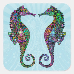 Etiquetas elétricas do cavalo marinho