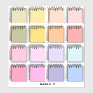 Etiquetas em Branco Cor Pastel Escrita Mini Planej