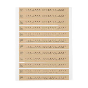 Etiquetas Endereço de devolução comercial Light Brown Slim
