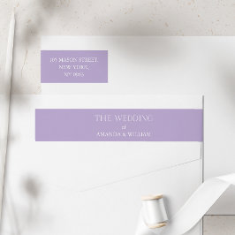 Etiquetas Endereço de devolução de casamento minimalista