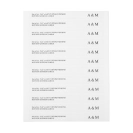 Etiquetas Endereço de devolução de casamento personalizado f