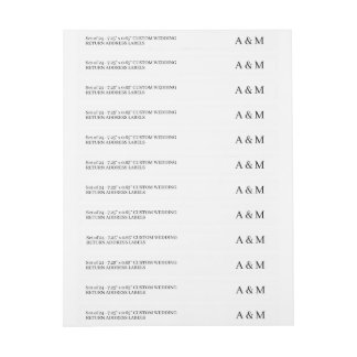 Etiquetas Endereço de devolução de casamento personalizado f