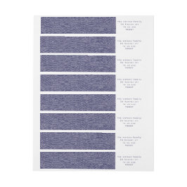 Etiquetas Endereço de devolução de modelagem azul de Natal m