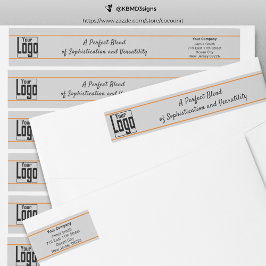 Etiquetas Endereço de devolução do Logotipo Simples da Empre