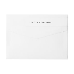 Etiquetas Endereço de Devolução em volta Minimalista Branco