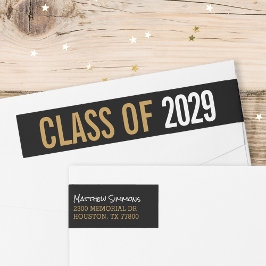 Etiquetas Endereço de devolução personalizado do Formando mo