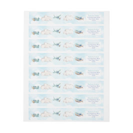 Etiquetas Endereço de Festa de aniversário de Batismo do Avi