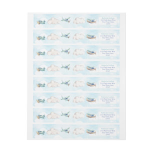 Etiquetas Endereço de Festa de aniversário de Batismo do Avi