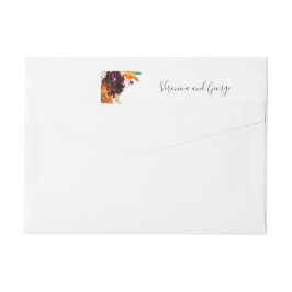 Etiquetas Endereço de Retorno de Casamento Floral Elegante R