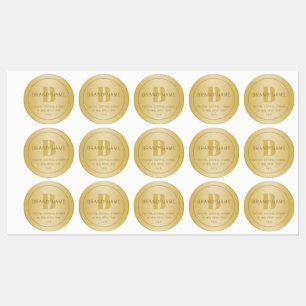 Etiquetas Endereço de Retorno Mínimo Dourado Estilizado Mode