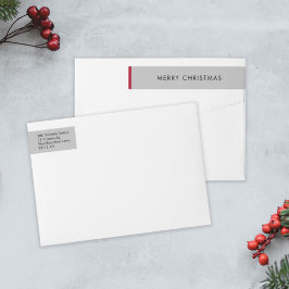 Etiquetas Endereço de retorno vermelho mínimo da Cinza de Na