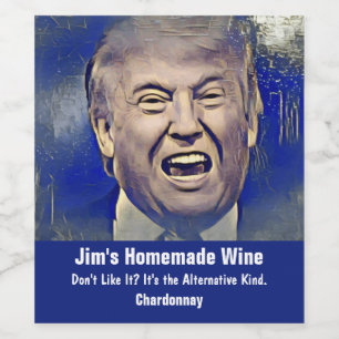 Etiquetas engraçadas do vinho de Donald Trump