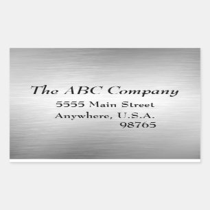 Etiquetas escovadas das etiquetas de endereço do