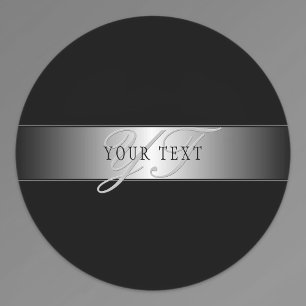 Etiquetas Escrevendo de Script Monograma Editável Elegante