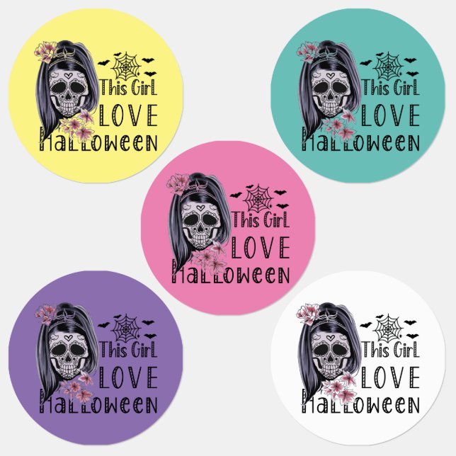 Etiquetas Essa Menina Adorou Halloween (Grupo)