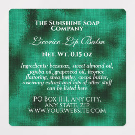 Etiquetas Estilo de vinheta à prova d'água cosmética folha v