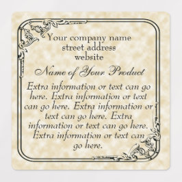 Etiquetas Estilo de Vintagem Sabão e Cosméticos Tan Estilo d