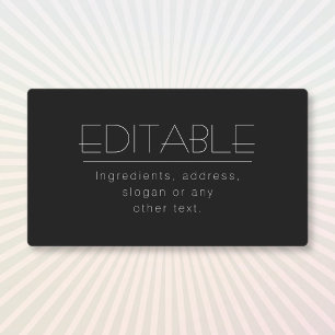 Etiquetas Estiloso Impermeável Multi-propósito Preto & Branc