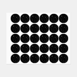 Etiquetas Estrelas Brancas Desenhadas À Mão Em Preto