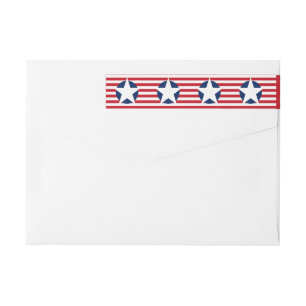 Etiquetas Estrelas de Bandeira Americanas e Stripes Patrióti