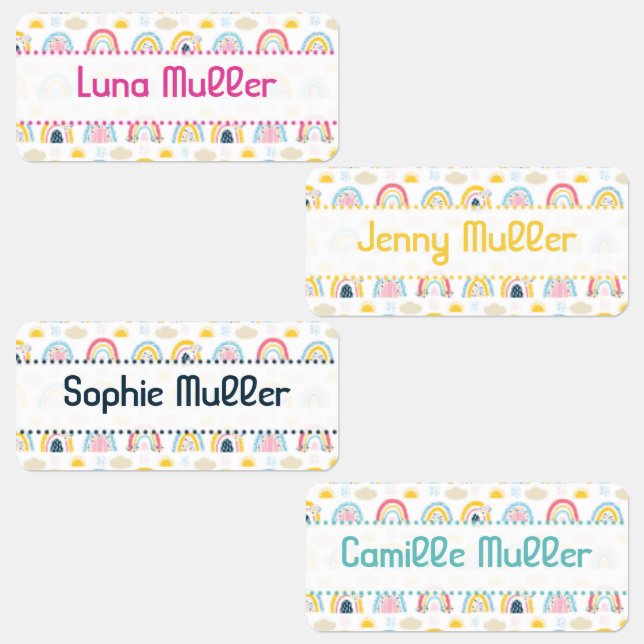 Etiquetas Etiquettes Vêtements pour enfant Arc en ciel (Grupo)