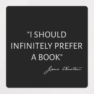 Etiquetas Eu Deveria Preferir Infinitamente Um Livro - Jane