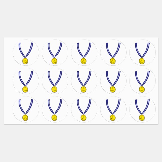 Etiquetas Eu Tentei Medalha (Folha)